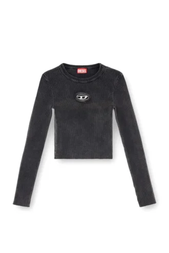 m-anchor-a Maglione corto con logo ritagliato