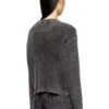 m-anchorex Maglione a costine con cut-out e placca ovale D m-anchorex Maglione a costine con cut-out e placca ovale D