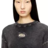 m-anchorex Maglione a costine con cut-out e placca ovale D m-anchorex Maglione a costine con cut-out e placca ovale D