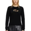 m-areesa-slim Maglione in misto cashmere con logo ritagliato m-areesa-slim Maglione in misto cashmere con logo ritagliato