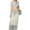 m-bletilla Top a reggiseno in maglia indaco destroyed m-bletilla Top a reggiseno in maglia indaco destroyed