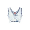 m-bletilla Top a reggiseno in maglia indaco destroyed m-bletilla Top a reggiseno in maglia indaco destroyed