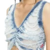m-bletilla Top a reggiseno in maglia indaco destroyed m-bletilla Top a reggiseno in maglia indaco destroyed