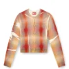 m-chloty Cardigan in lana con stampa a quadri distorti m-chloty Cardigan in lana con stampa a quadri distorti