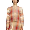 m-chloty Cardigan in lana con stampa a quadri distorti m-chloty Cardigan in lana con stampa a quadri distorti
