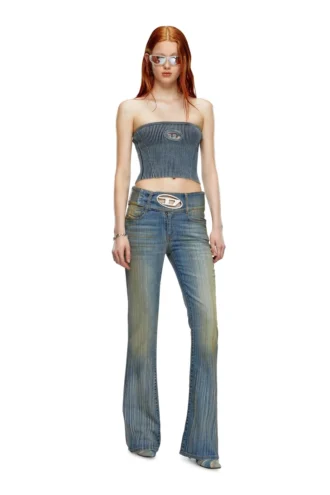 m-clarksvillex-c Top a fascia in maglia a costine con Oval D