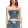 m-clarksvillex-c Top a fascia in maglia a costine con Oval D