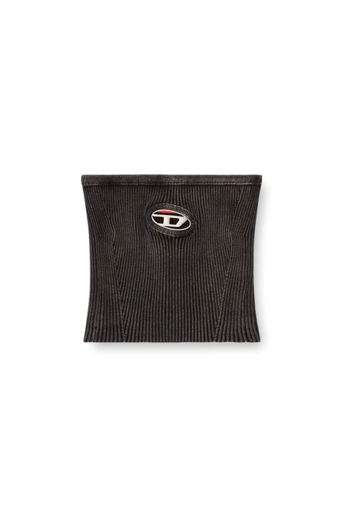 m-clarksvillex-c Top tubino in maglia con logo ritagliato