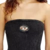 m-clarksvillex-c Top tubino in maglia con logo ritagliato