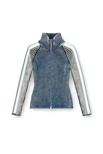m-estrella Cardigan con zip e fasce sportive