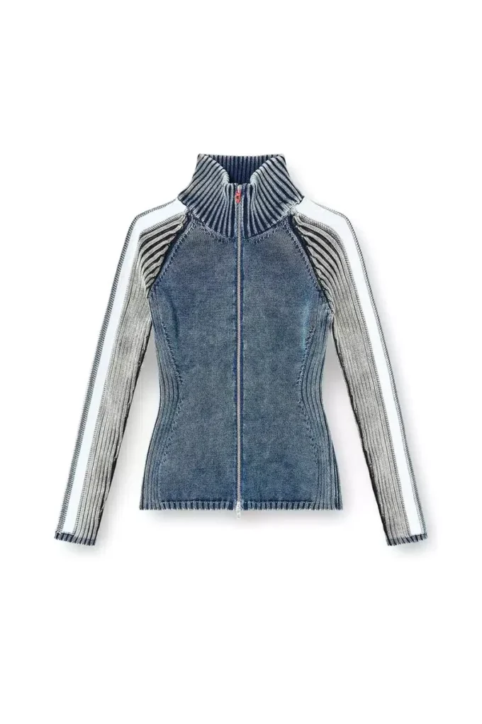 m-estrella Cardigan con zip e fasce sportive