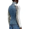 m-estrella Cardigan con zip e fasce sportive