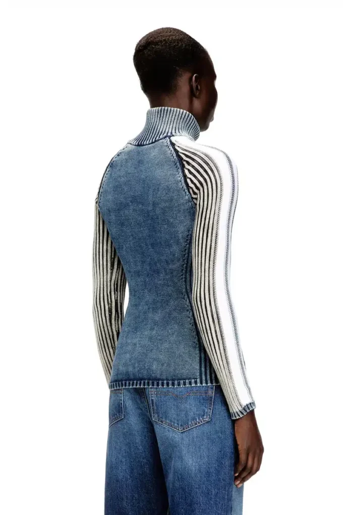 m-estrella Cardigan con zip e fasce sportive