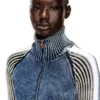m-estrella Cardigan con zip e fasce sportive