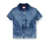 m-fenny Cardigan-camicia indaco con logo Phoenix m-fenny Cardigan-camicia indaco con logo Phoenix