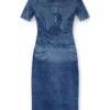 m-fenny-drs Abito midi polo in maglia effetto denim