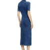 m-fenny-drs Abito midi polo in maglia effetto denim