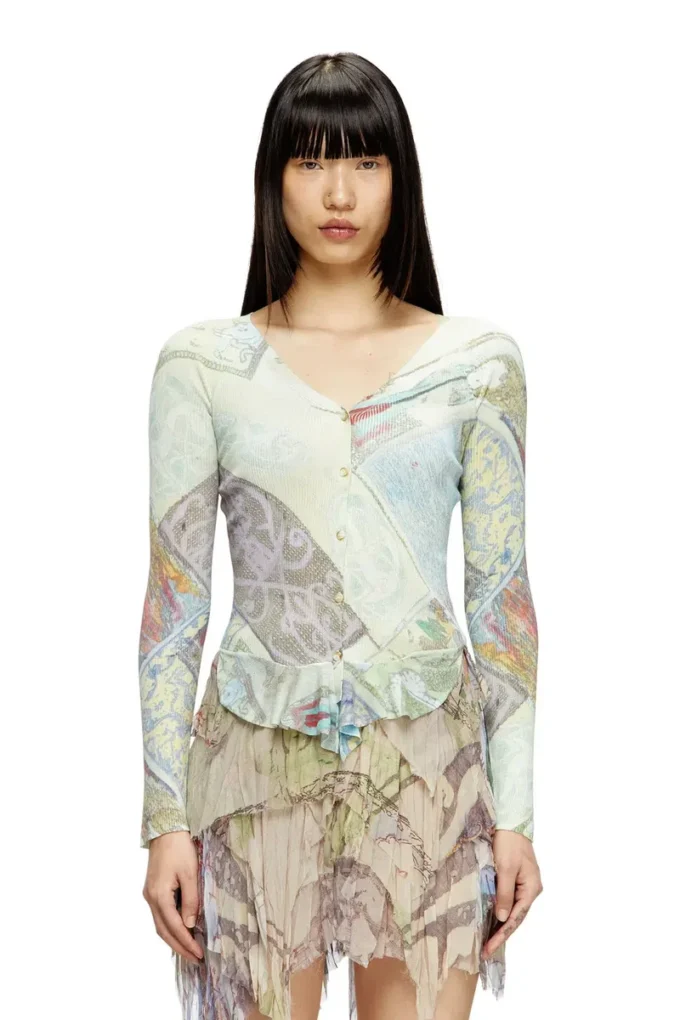 m-fiorina Cardigan corto con stampa medievale m-fiorina Cardigan corto con stampa medievale