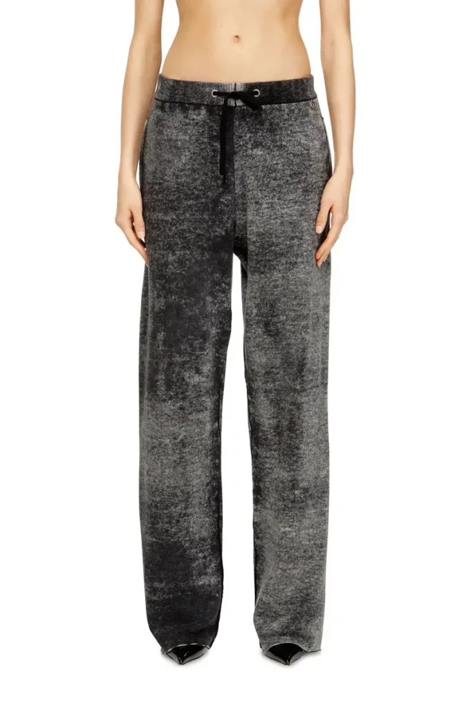 m-honorine Pantaloni da tuta in maglia di lana con stampa rovesciata m-honorine Pantaloni da tuta in maglia di lana con stampa rovesciata
