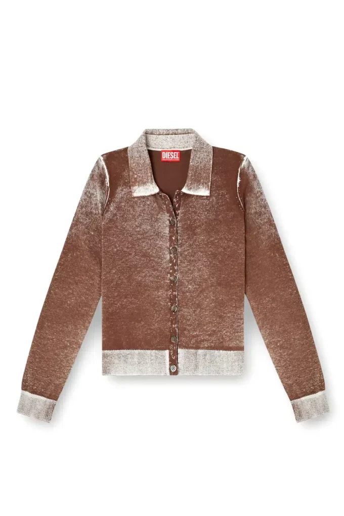 m-loren Cardigan con stampa sfumata sul rovescio m-loren Cardigan con stampa sfumata sul rovescio