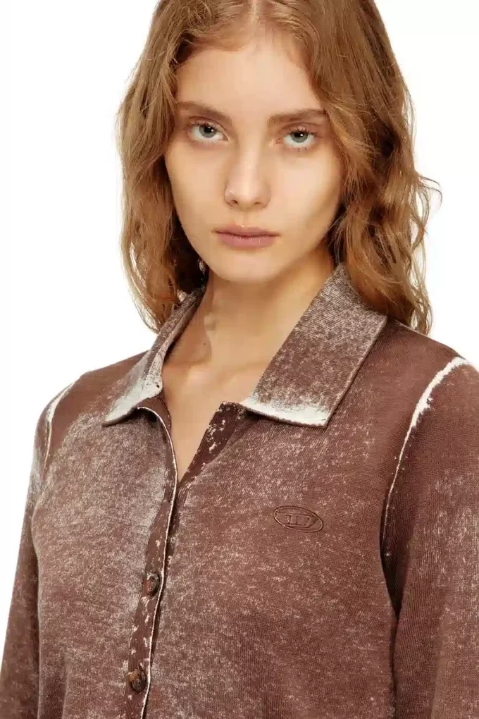 m-loren Cardigan con stampa sfumata sul rovescio m-loren Cardigan con stampa sfumata sul rovescio