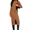 m-lousi Gonna midi in alpaca con zip frontale