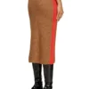 m-lousi Gonna midi in alpaca con zip frontale
