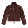 m-marcellette Maglione con mezza zip effetto consumato