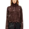 m-marcellette Maglione con mezza zip effetto consumato