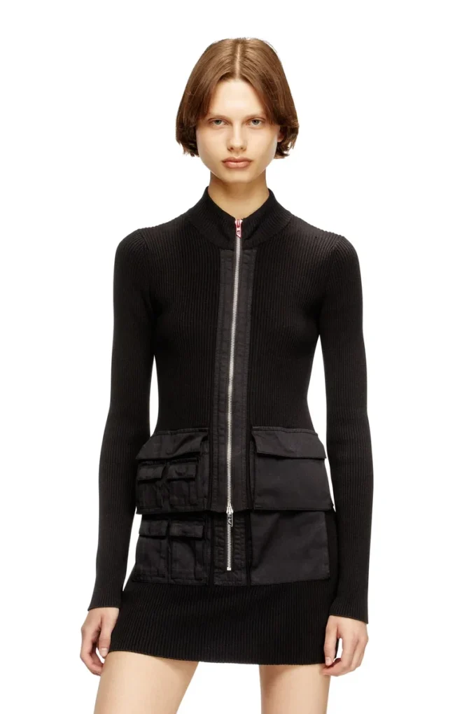 m-melissa Cardigan a costine con tasche cargo m-melissa Cardigan a costine con tasche cargo