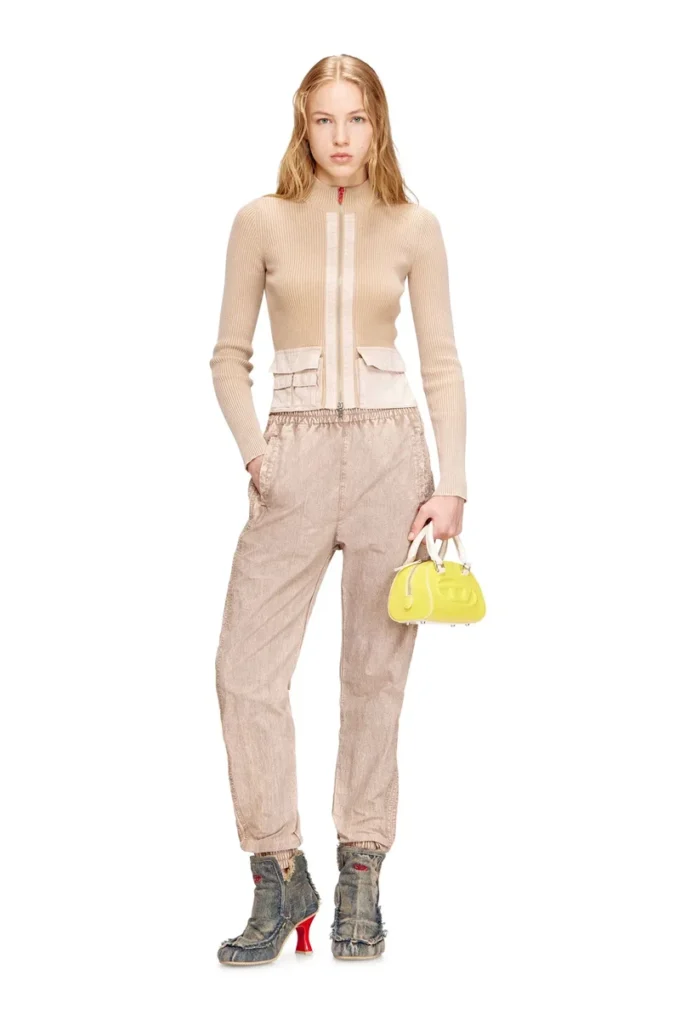 m-melissa Cardigan con zip e tasche cargo in denim m-melissa Cardigan con zip e tasche cargo in denim