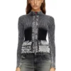 m-melissa Cardigan con zip e tasche cargo in denim m-melissa Cardigan con zip e tasche cargo in denim