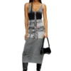 m-melly Canotta in maglia con tasche cargo in denim m-melly Canotta in maglia con tasche cargo in denim