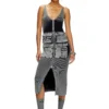 m-melti Abito midi in maglia con tasche a contrasto m-melti Abito midi in maglia con tasche a contrasto