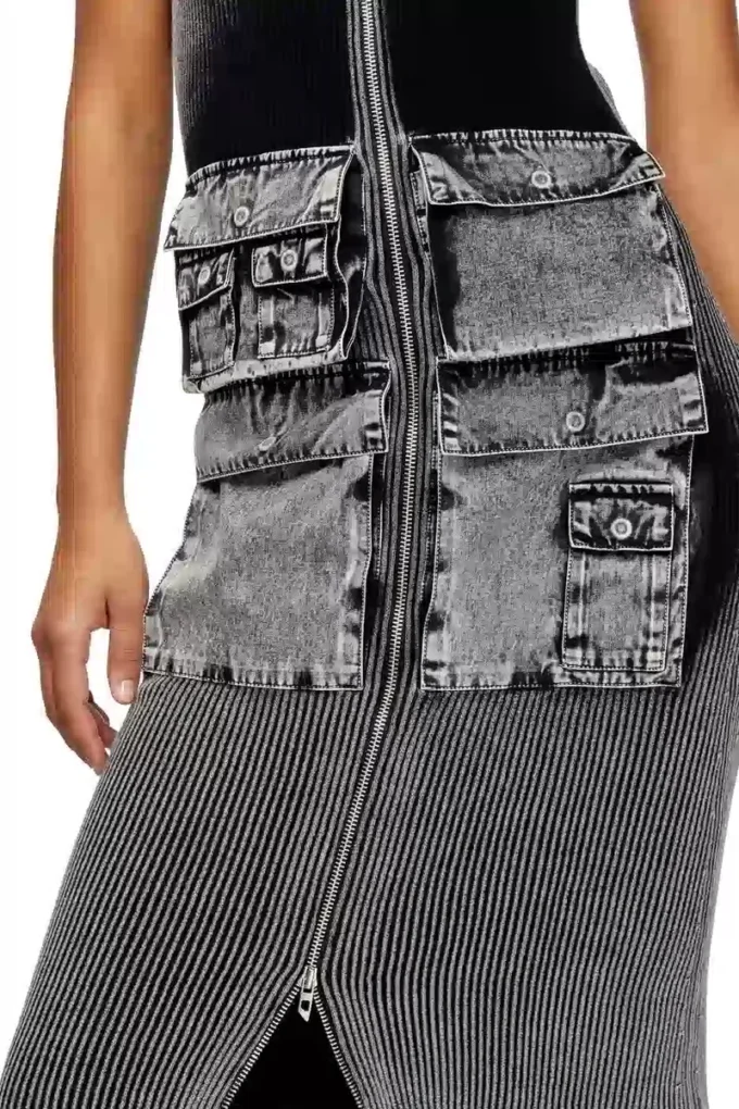 m-melti Abito midi in maglia con tasche a contrasto m-melti Abito midi in maglia con tasche a contrasto