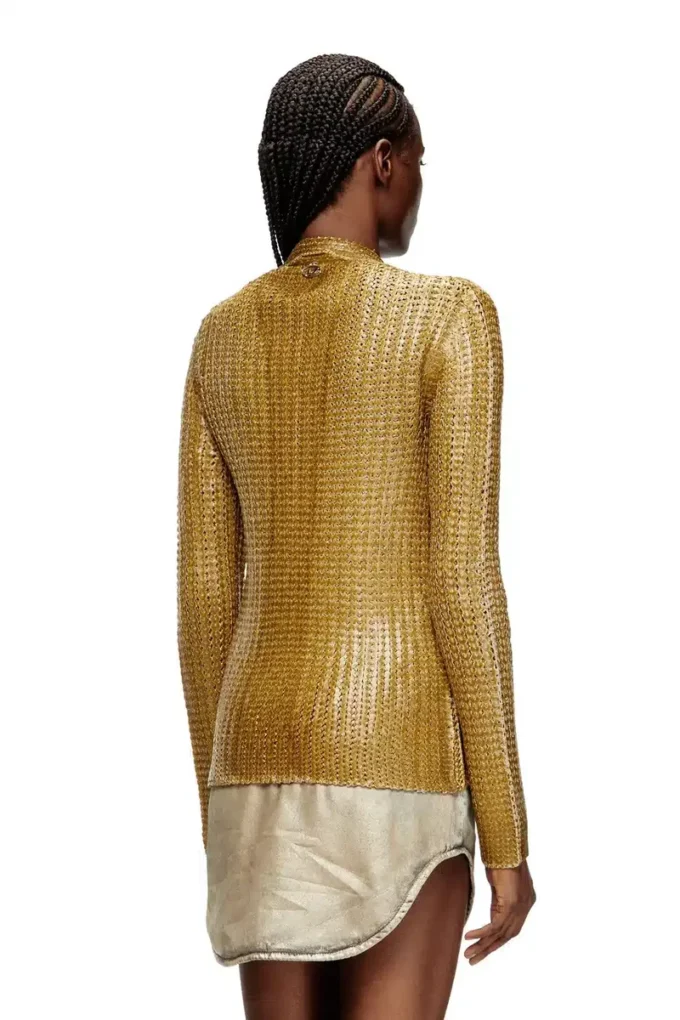 m-millo Cardigan a coste con effetto lucido