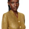 m-millo Cardigan a coste con effetto lucido