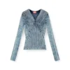 m-milmo Maglione in filato denim con effetto lucido m-milmo Maglione in filato denim con effetto lucido