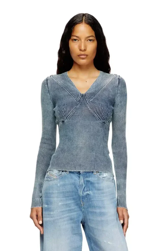m-milmo Maglione in filato denim con effetto lucido m-milmo Maglione in filato denim con effetto lucido