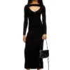m-oloni Abito midi in lana con intarsio m-oloni Abito midi in lana con intarsio