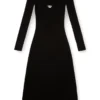 m-oloni Abito midi in lana con intarsio m-oloni Abito midi in lana con intarsio