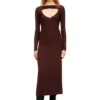 m-oloni Abito midi in lana con intarsio m-oloni Abito midi in lana con intarsio