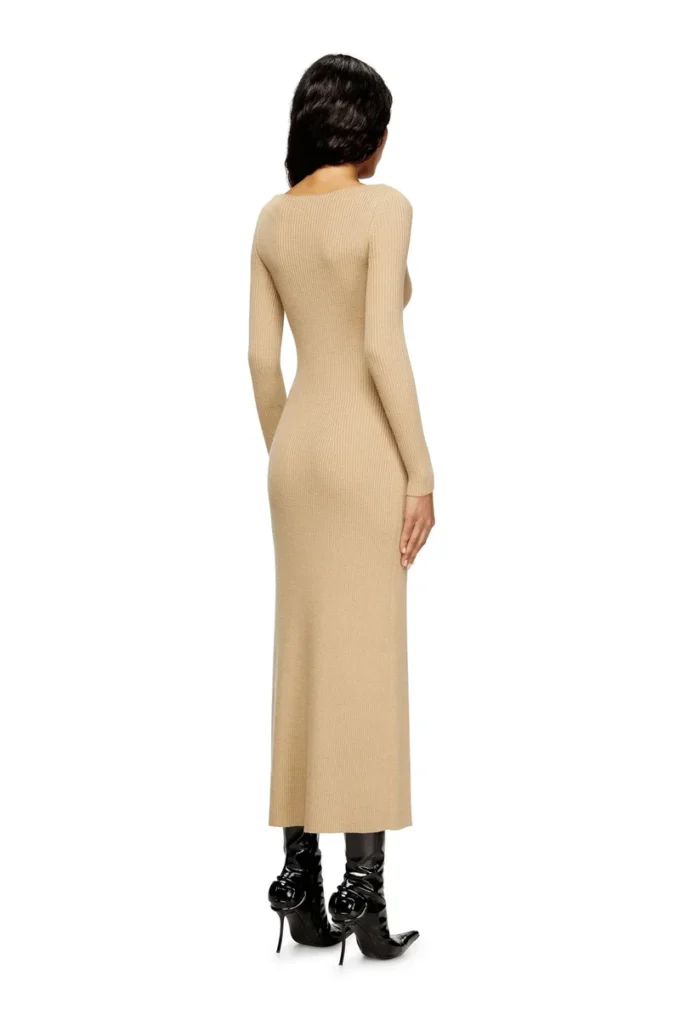 m-oloni Abito midi in lana con intarsio m-oloni Abito midi in lana con intarsio