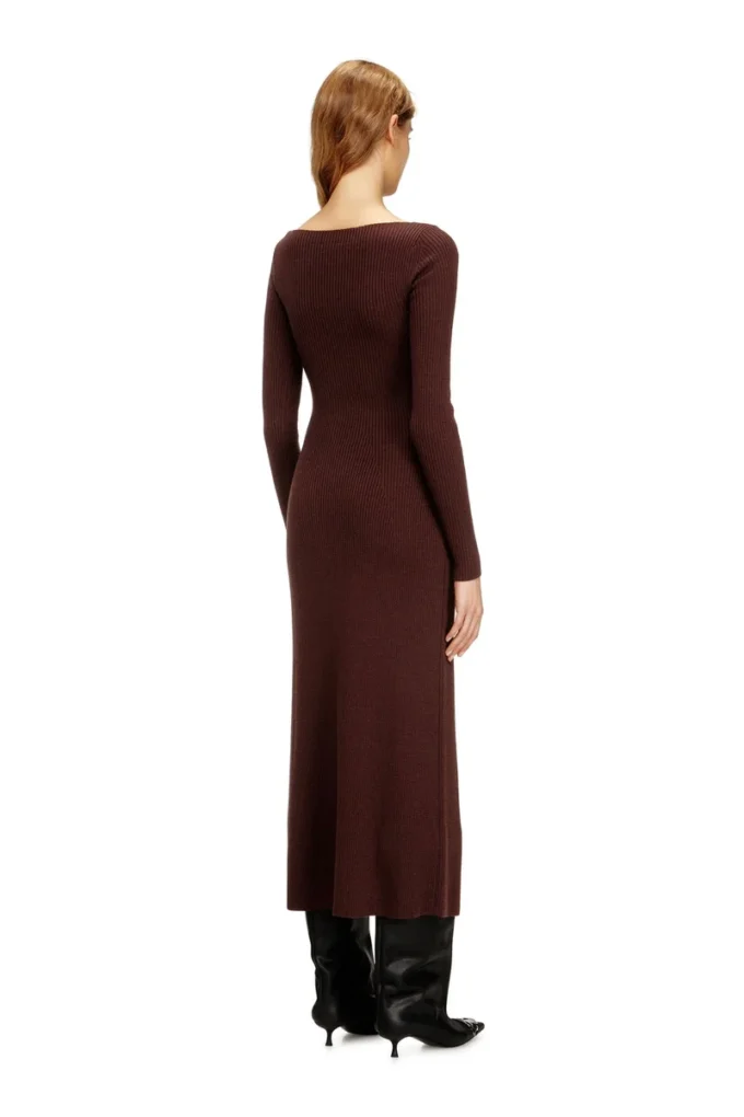 m-oloni Abito midi in lana con intarsio m-oloni Abito midi in lana con intarsio