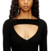 m-oloni Abito midi in lana con intarsio m-oloni Abito midi in lana con intarsio