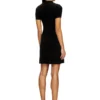 m-olympe Abito corto con cut-out in maglia di lana a coste