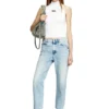 m-onervax-top Top a collo alto in maglia a costine m-onervax-top Top a collo alto in maglia a costine