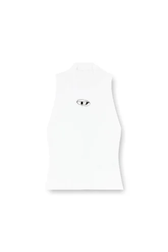 m-onervax-top Top a collo alto in maglia a costine