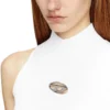 m-onervax-top Top a collo alto in maglia a costine m-onervax-top Top a collo alto in maglia a costine