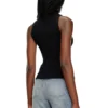 m-onervax-top Top a collo alto in maglia a costine m-onervax-top Top a collo alto in maglia a costine